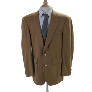 Hardwick Clothes Darted Collar Button Long Sleeve Blazer Coat Brown Size EUR 41